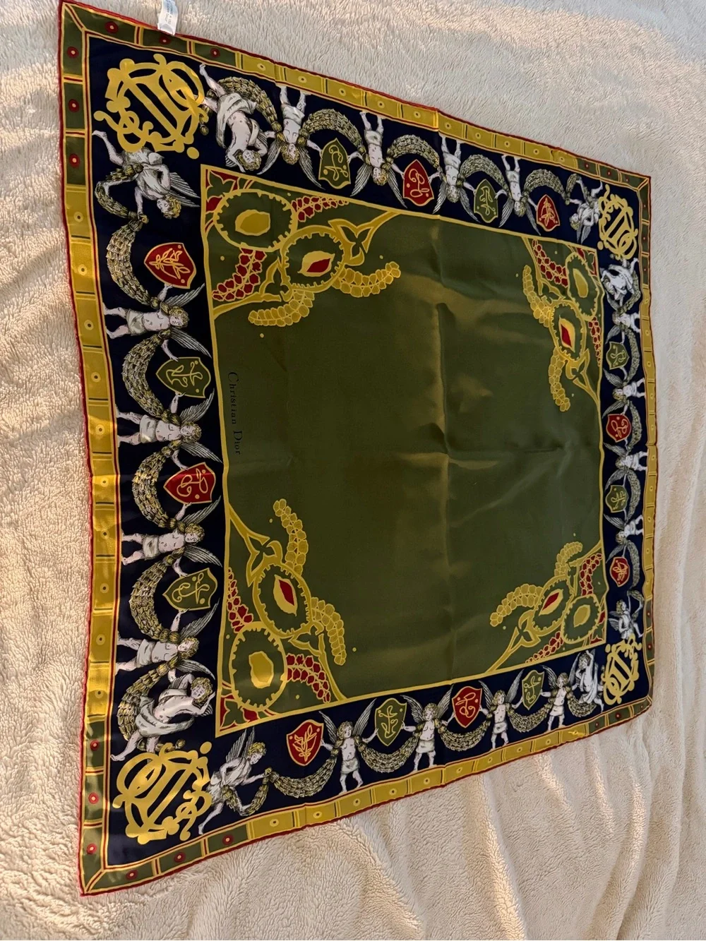 Dior- Vintage EUC- Silk Scarf- Measuring 55x55